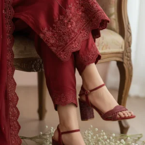 Silver Fancy Sandal For Women FN6173
